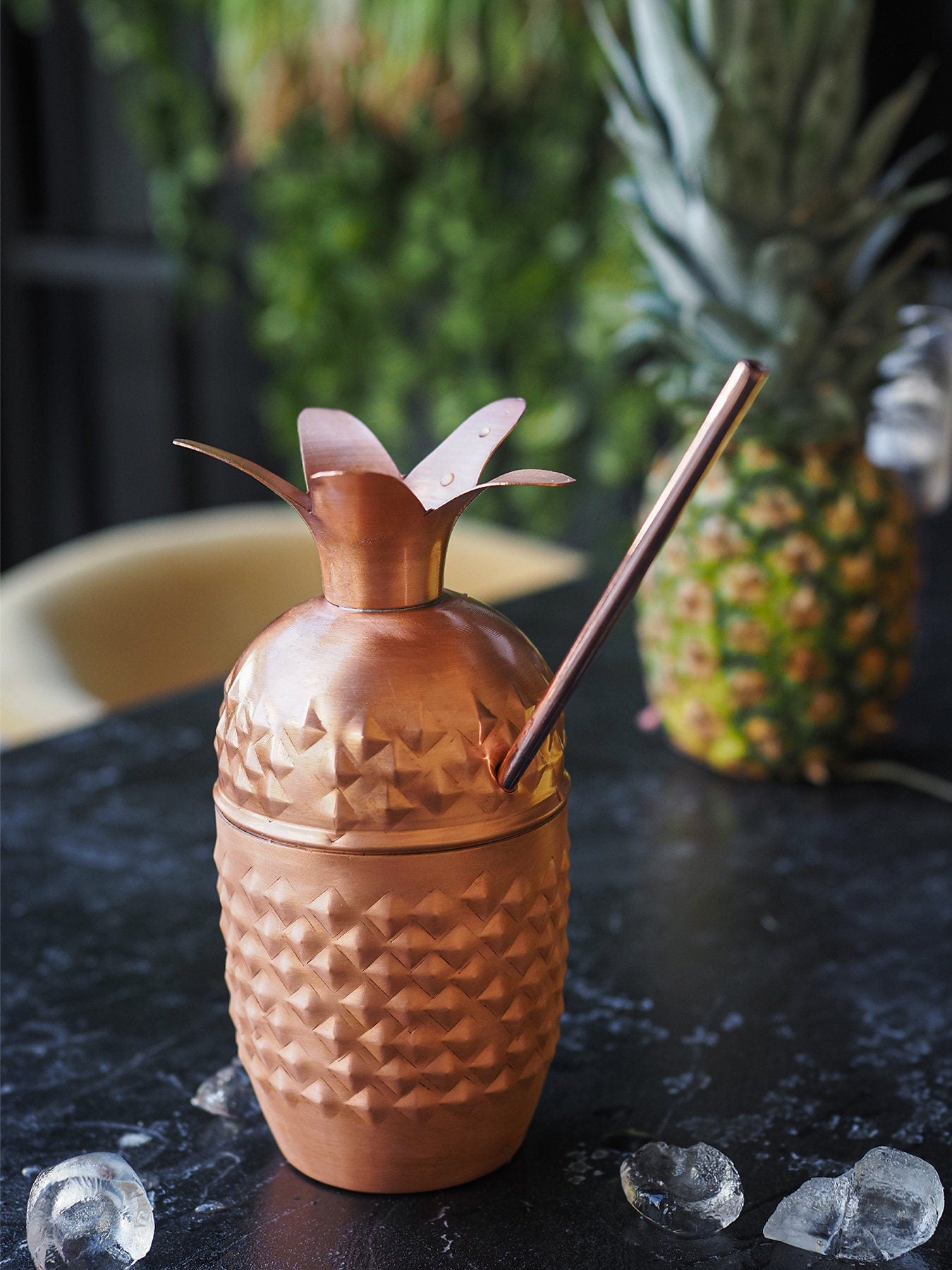 Copper Pineapple Cocktail Glass, Copper Cocktail Cup, Copper Cocktail Tumbler, %100 Handmade Copper Pineapple Glass, Gift