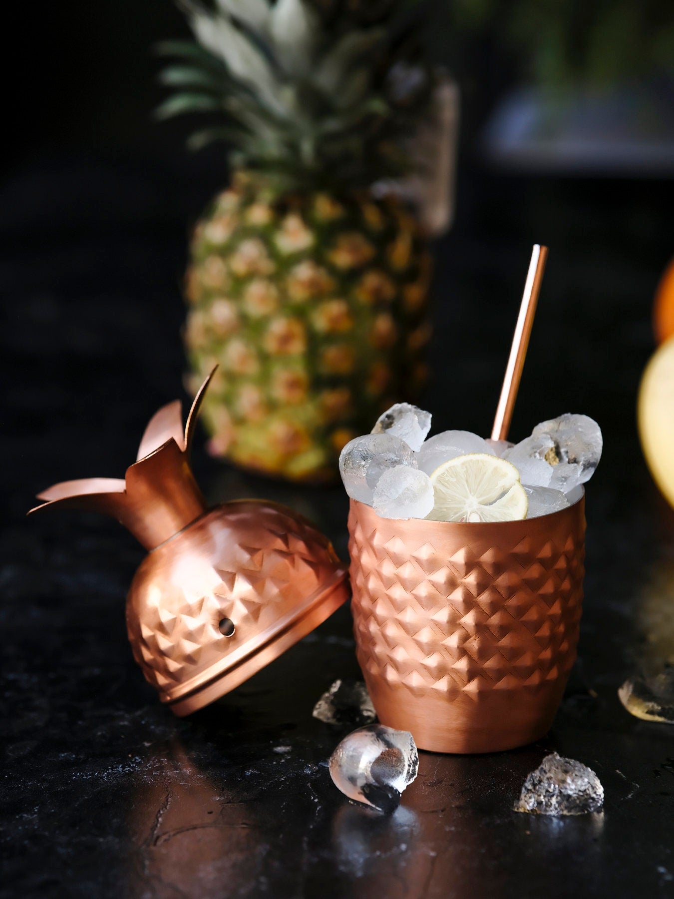 Copper Pineapple Cocktail Glass, Copper Cocktail Cup, Copper Cocktail Tumbler, %100 Handmade Copper Pineapple Glass, Gift