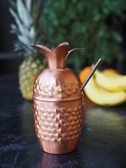 Copper Pineapple Cocktail Glass, Copper Cocktail Cup, Copper Cocktail Tumbler, %100 Handmade Copper Pineapple Glass, Gift