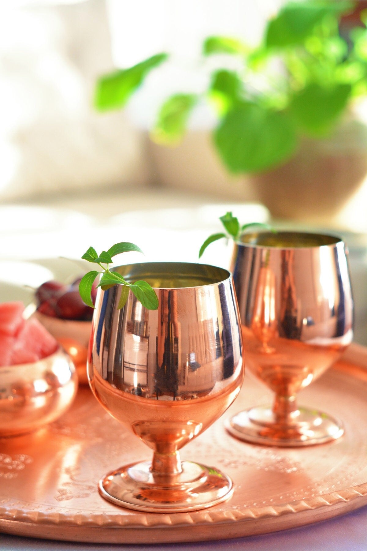 Copper Cocktail Glass, Copper Wine glass, 2 Color Opitons