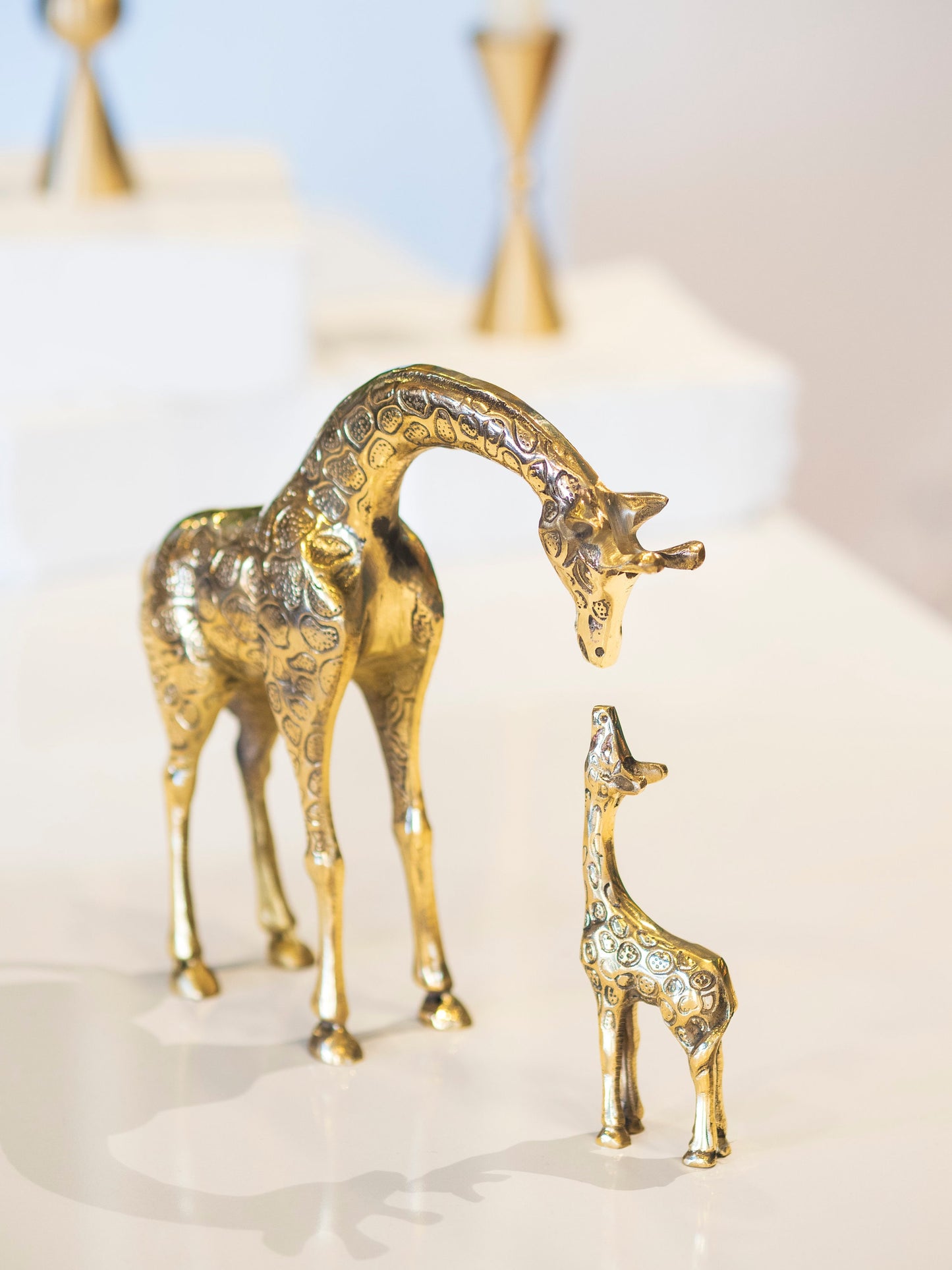 Handmade Solid Brass Giraffie Statues, Gift