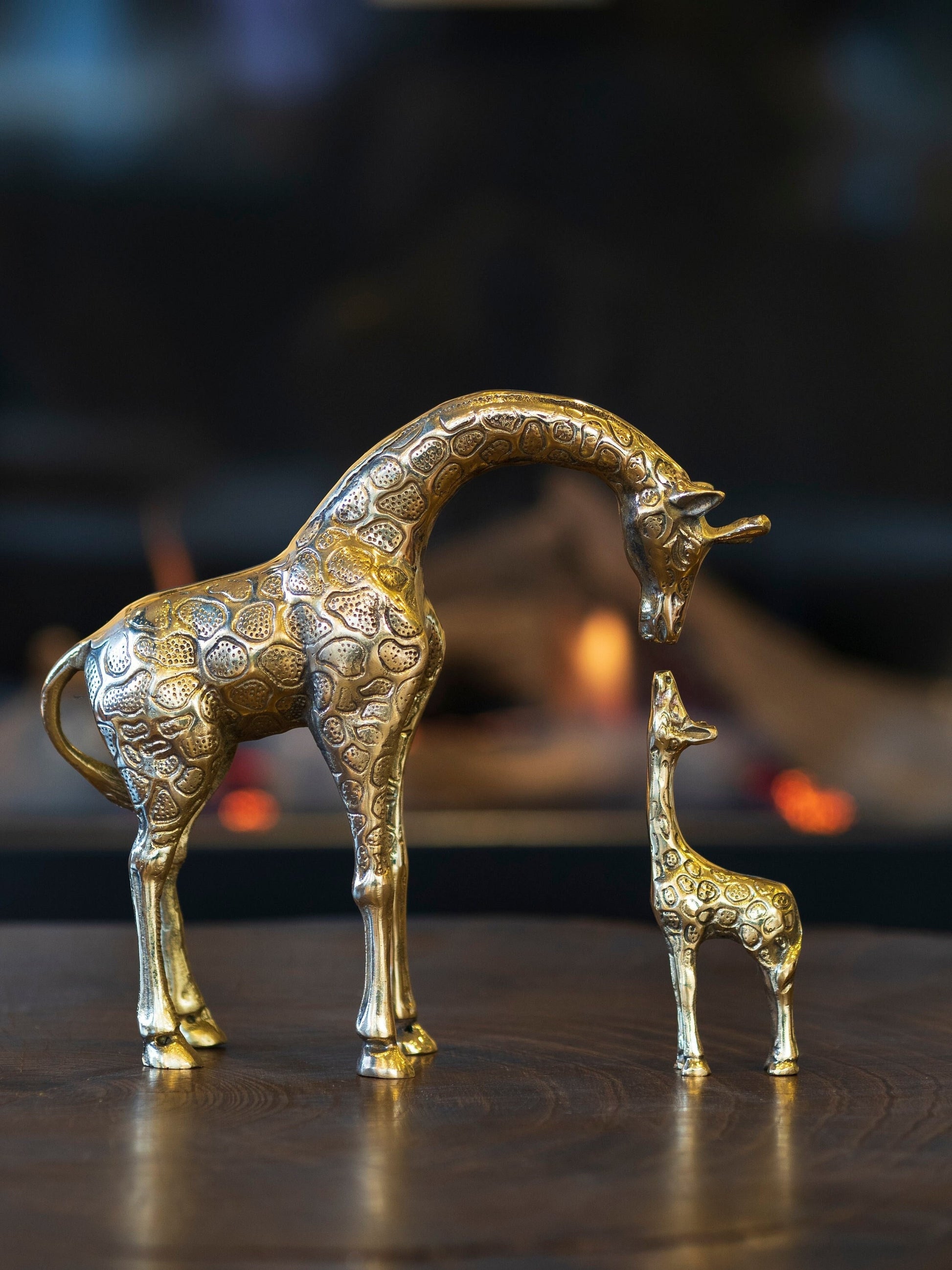 Handmade Solid Brass Giraffie Statues, Gift