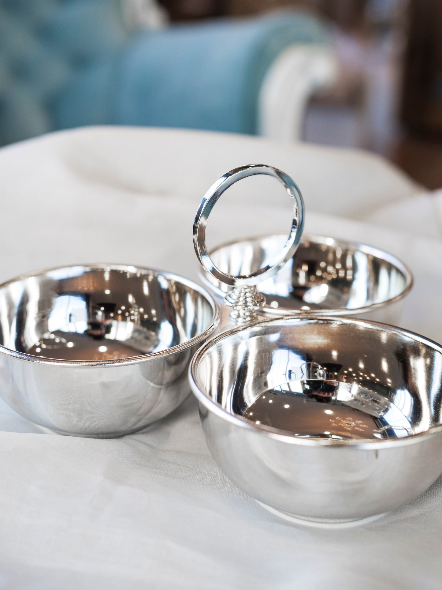 Copper Snack Bowl, 3 Joint Snack Bowls, Copper Appetizer Bowl, Handmade Copper Bowl