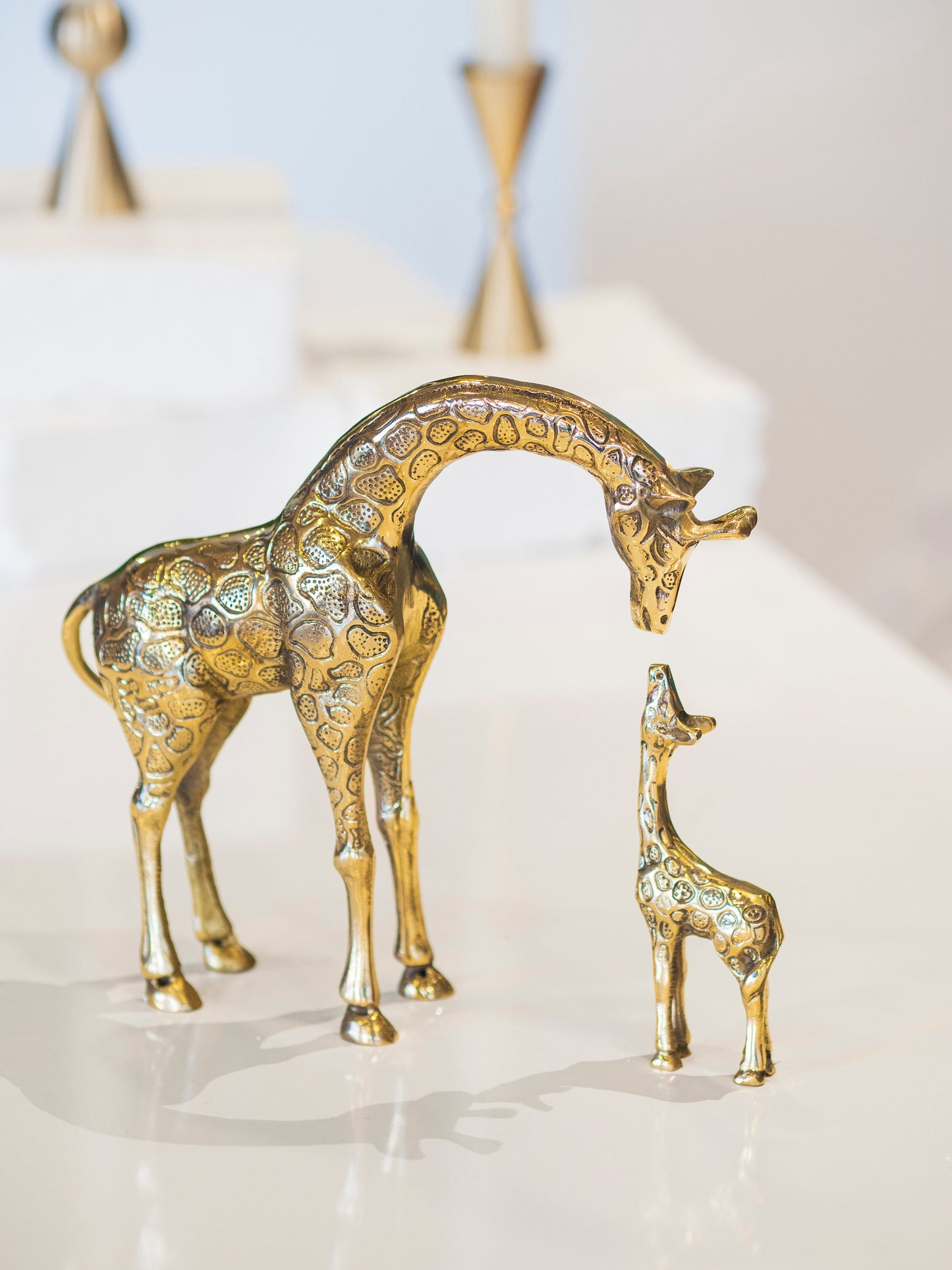 Handmade Solid Brass Giraffie Statues, Gift