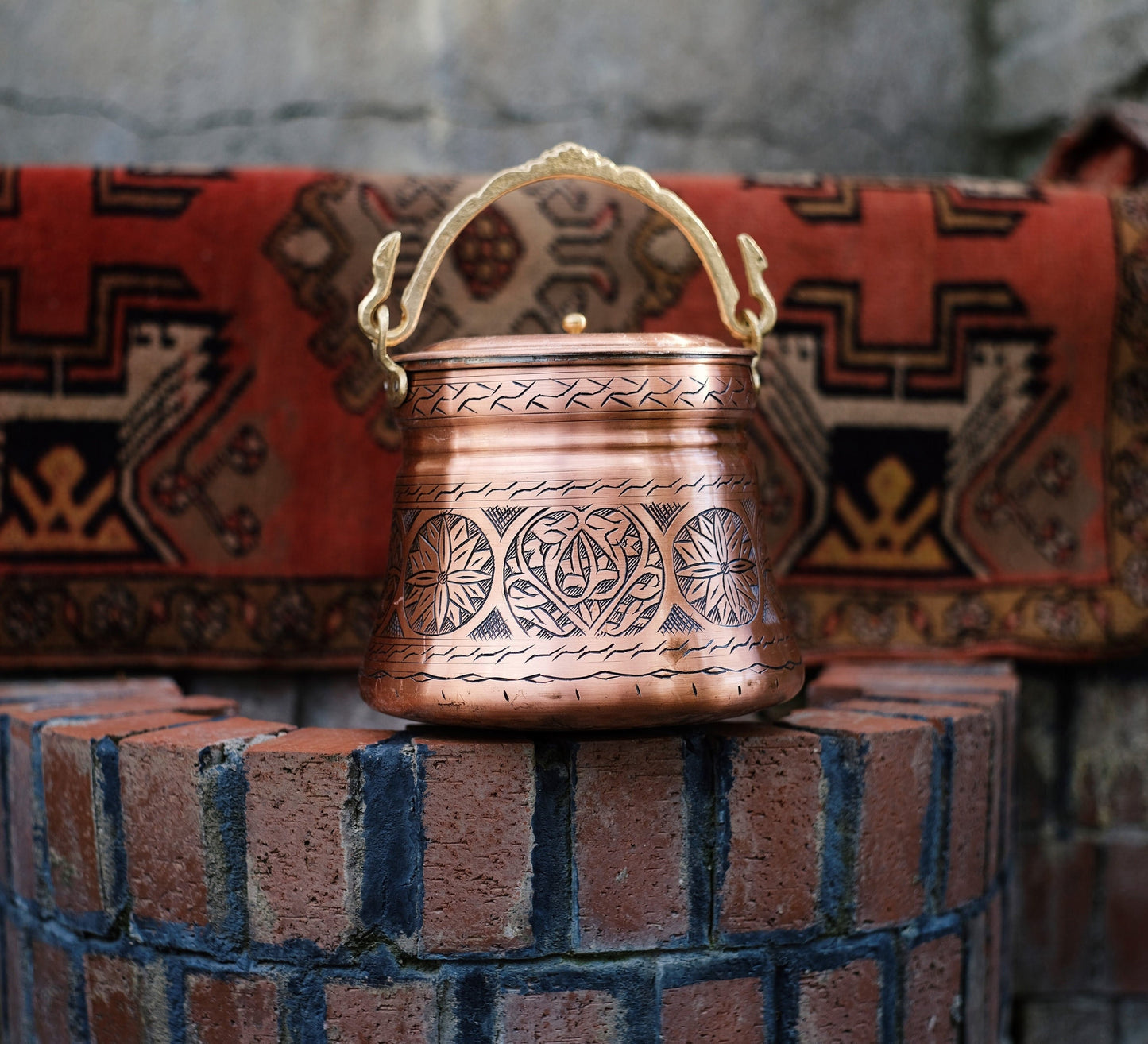 Handmade Copper Bakrac Pot, 7 Size Options