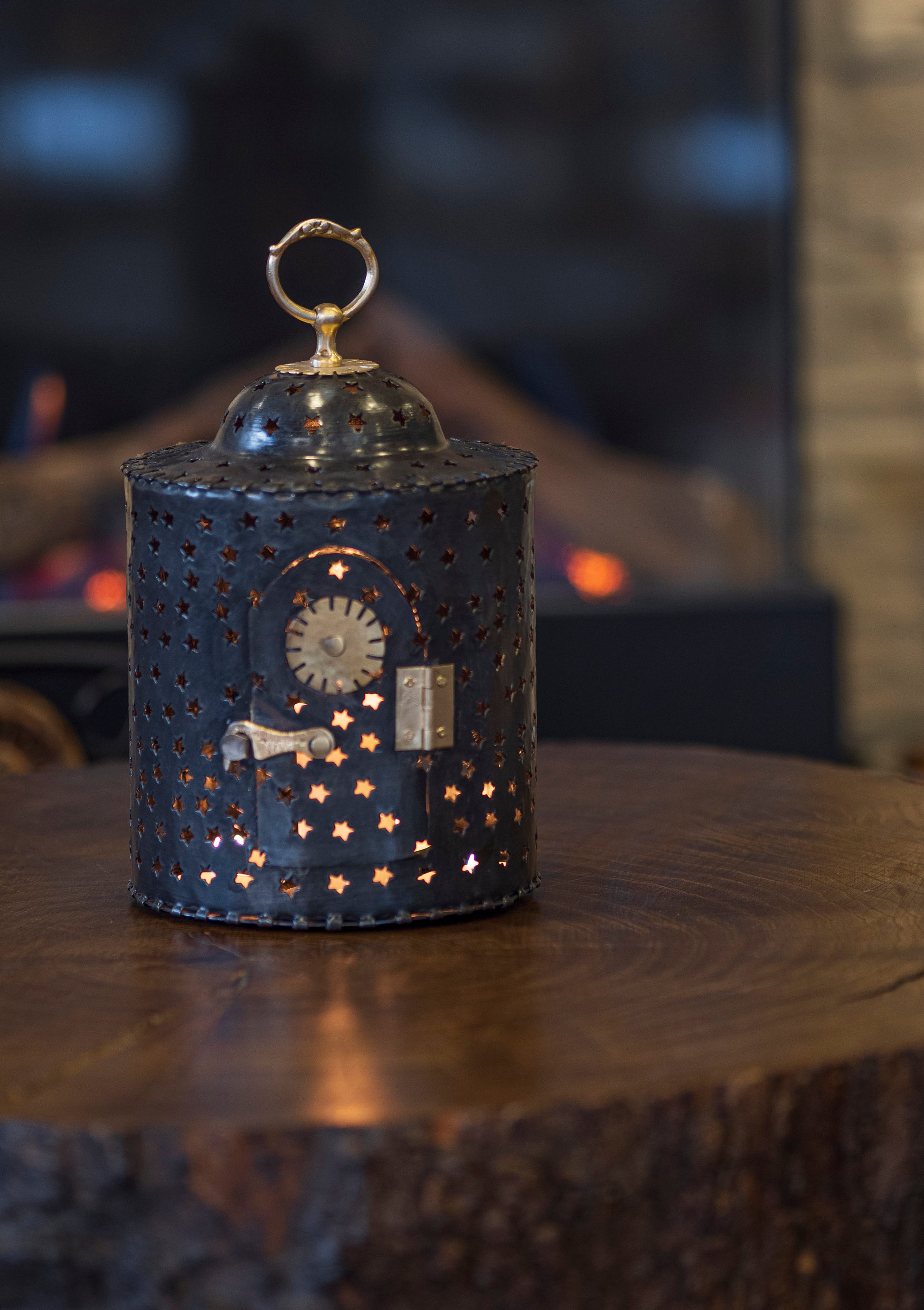 Copper Lantern, Rustic Copper Lantern, Handmade Copper Lantern Candle Holder