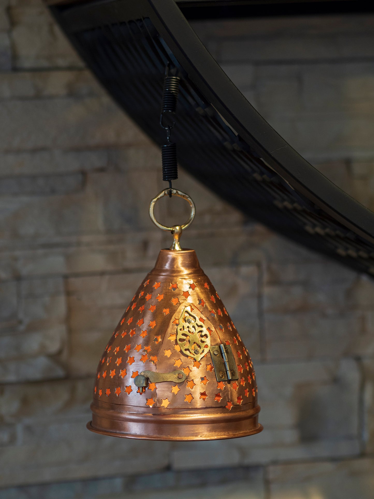 Rustic Copper Lantern, Copper Lantern, Handmade Copper Lantern Candle Holder