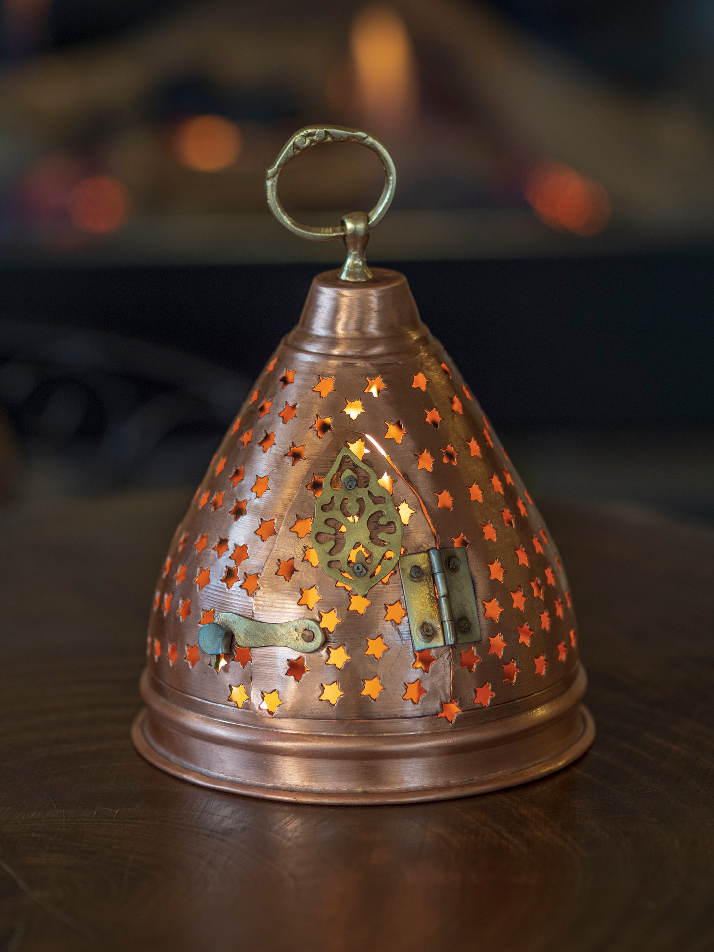 Rustic Copper Lantern, Copper Lantern, Handmade Copper Lantern Candle Holder