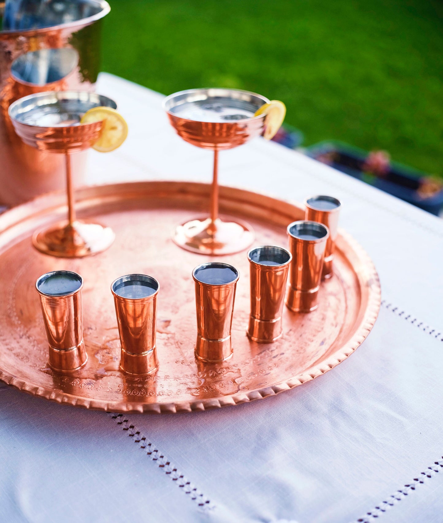 Copper Shot Glasses Set, Copper Cocktail Jigger, Double Sided Copper Jigger, Handcrafted Copper Jigger,