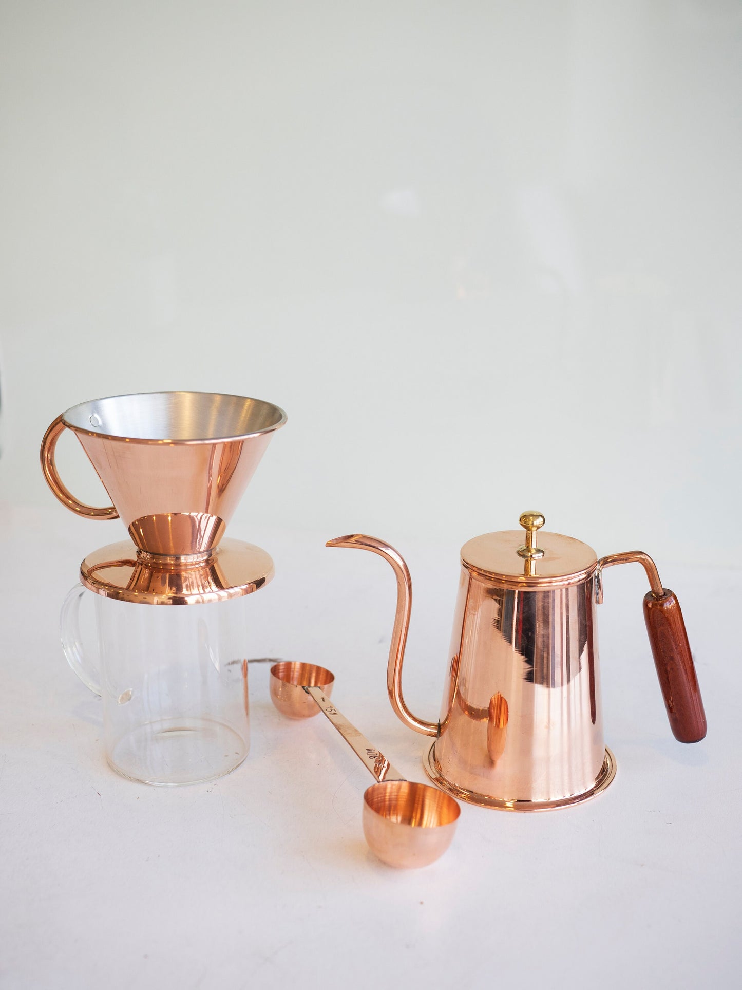 Copper Filter Coffee Set, Coffee Set, Handmade Coffee Set, Copper Pot, Dripper, Coffee Scoop