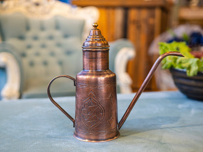 Handmade Engraved Copper Oil Bottle, Copper Oil Cruet, Copper Oil Bottle, Copper Gift