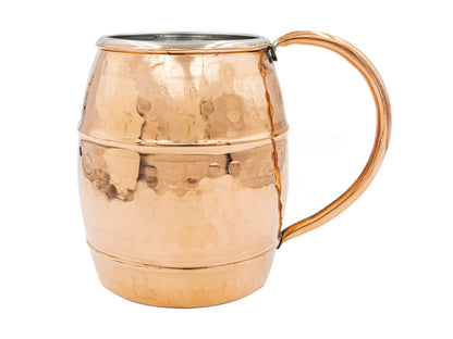 Handmade Copper Barrel Mug, 1.2 Liter