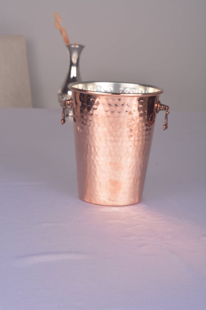 Handmade Copper Ice Bucket Beverage Tub, Engraved Solid Copper Beer Bucket, Wine Bucket, Beverage Tub for Parties, Housewarming Gift,