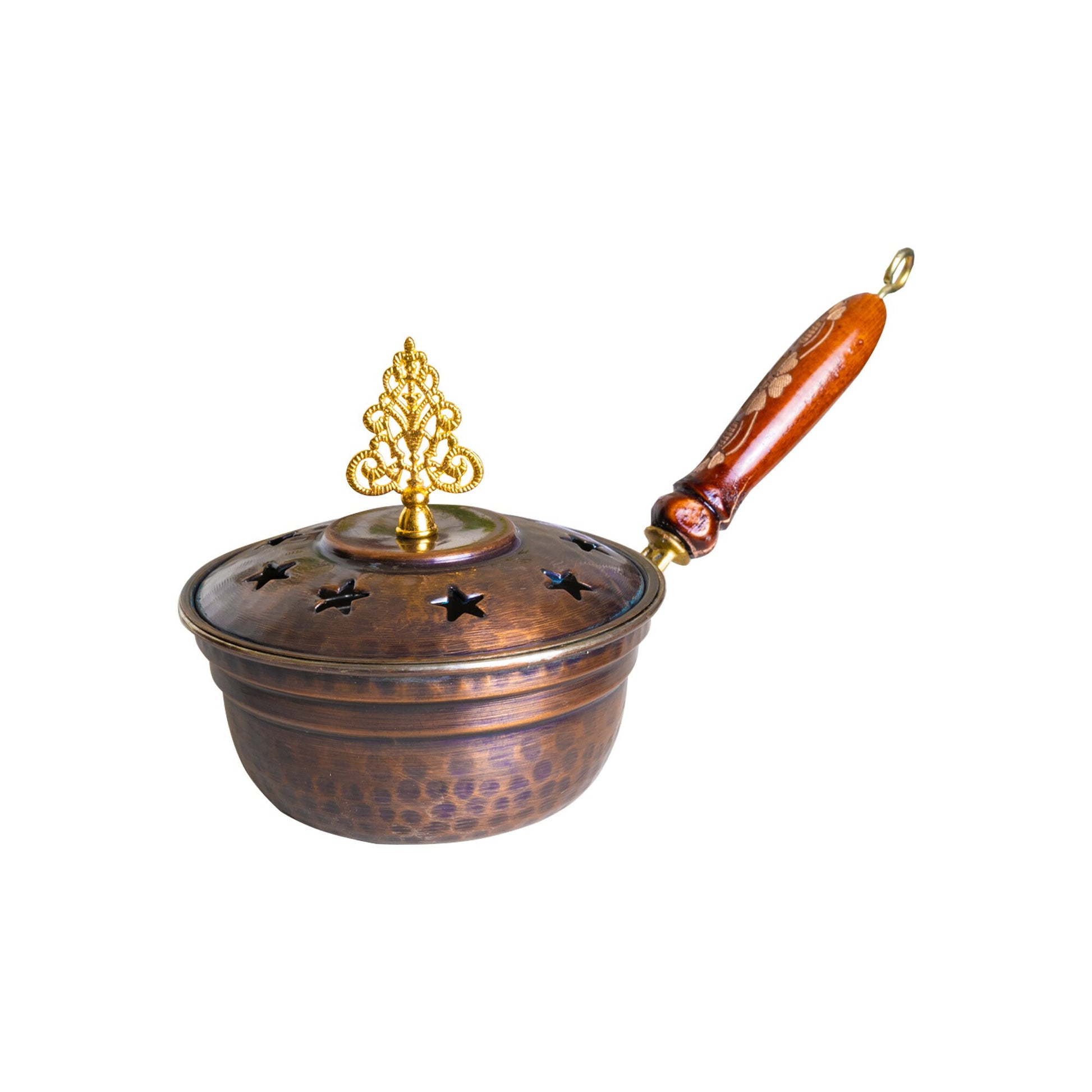 Handmade Hammered Copper Censer, Modern Style, 2 Color Options