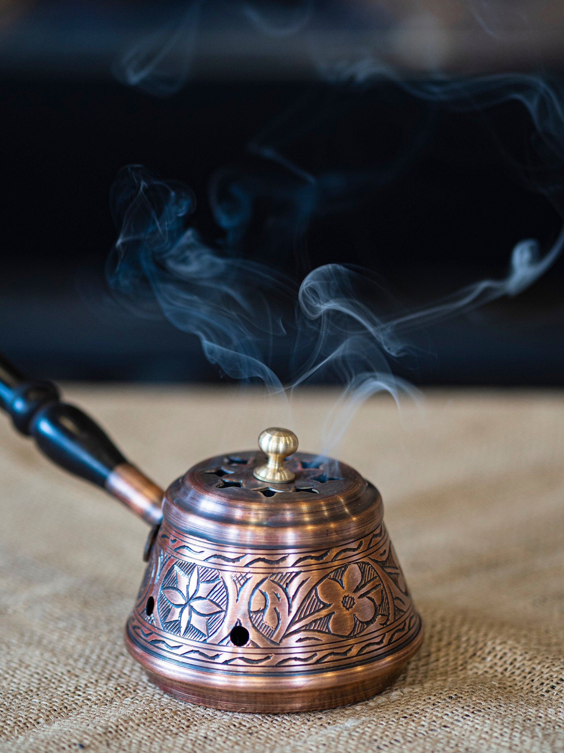 Handmade Copper Censer, Engraved Copper Censer, Copper Incense Burner, Vintage Censer, Handmade Copper Gift,