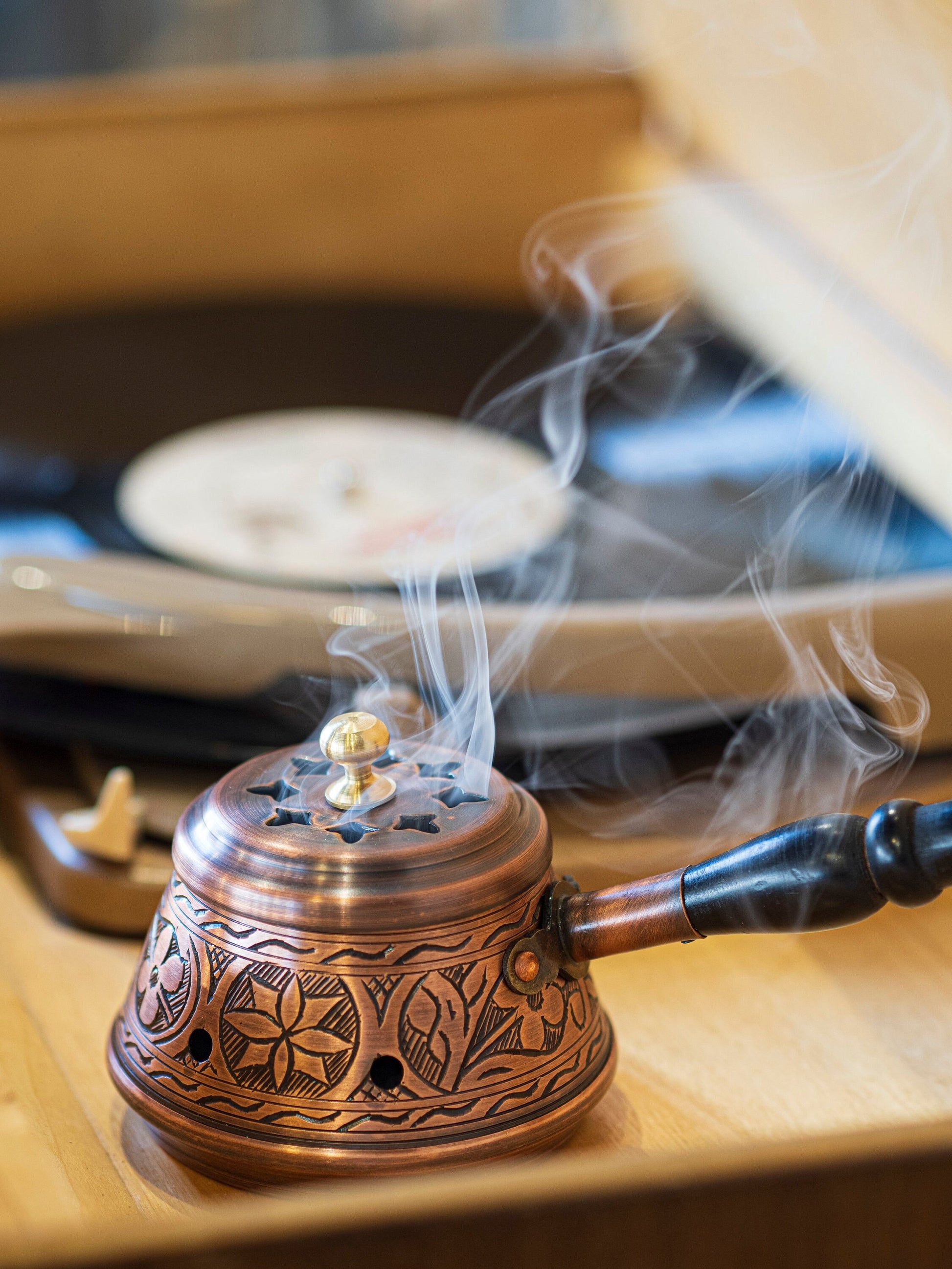 Handmade Copper Censer, Engraved Copper Censer, Copper Incense Burner, Vintage Censer, Handmade Copper Gift,