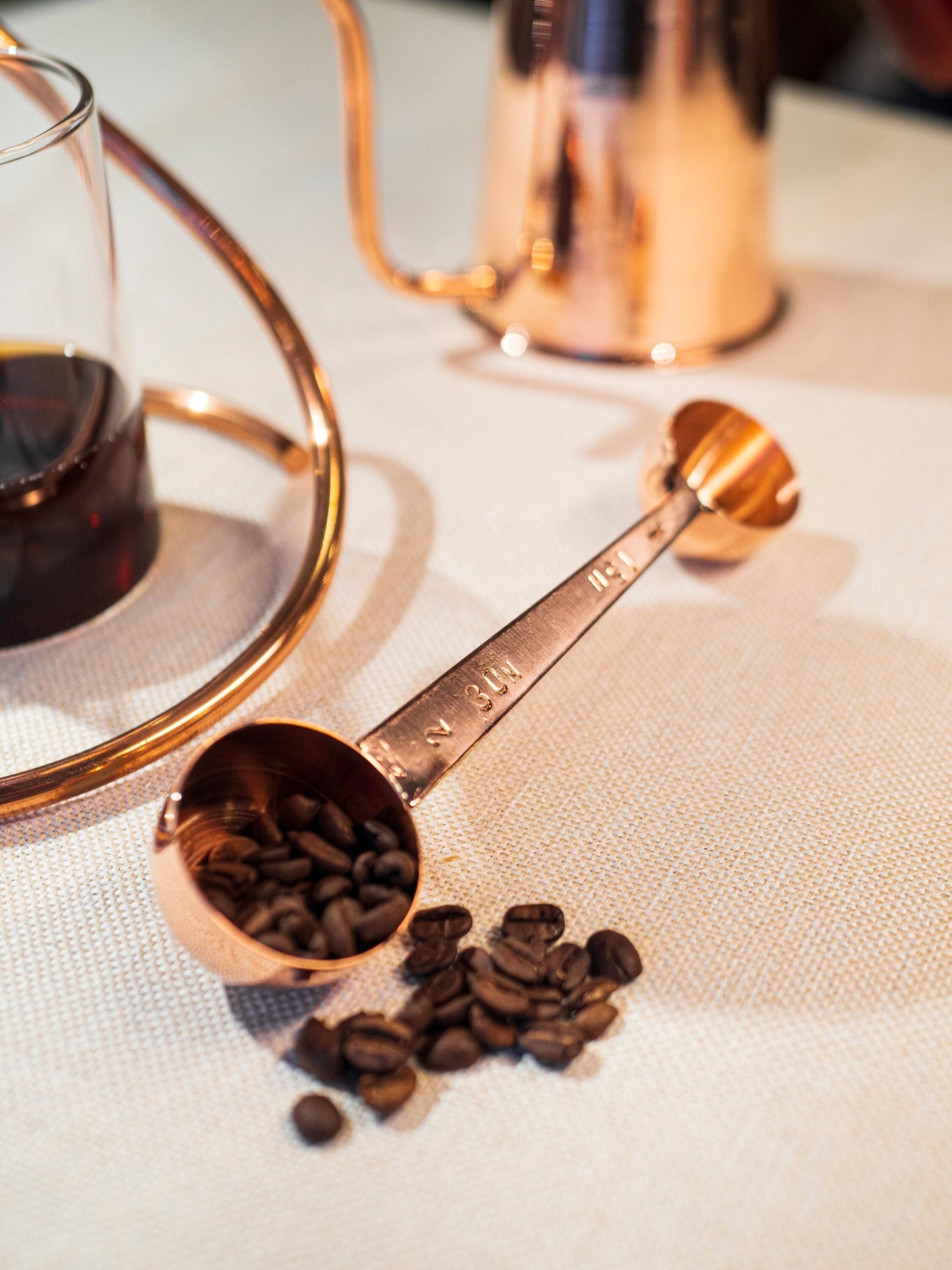 Handmade Copper Coffee Spoon, Double Sided, and Single sided Options