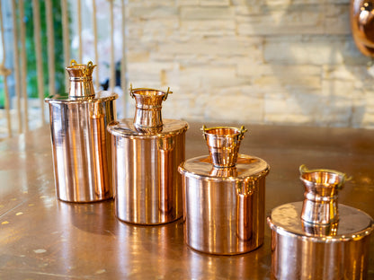 Handmade Pure Copper Canister Set of 4, Copper Jar Canister, Copper Storage Box, Kitchen Decoration