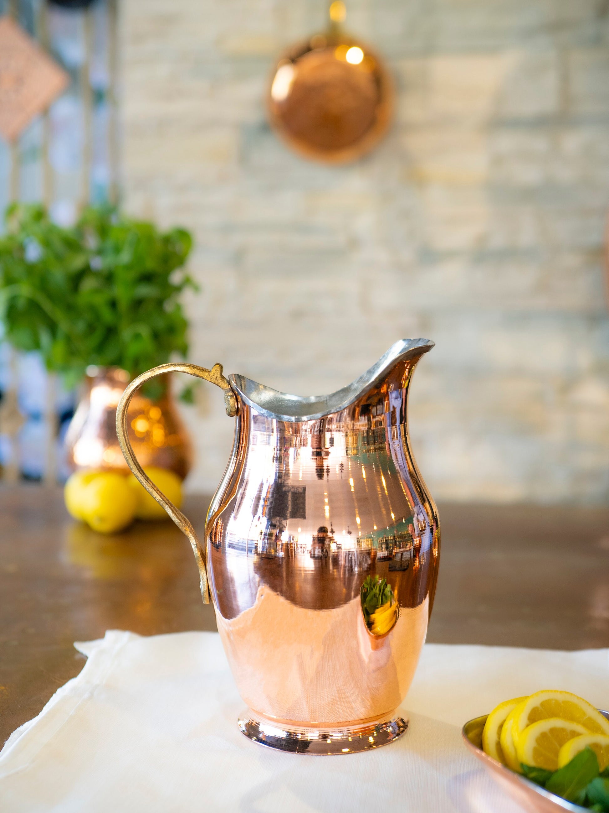 Handmade Copper Pot, Copper Pitcher,  3 Liters Pitcher, Vintage Copper Pitcher, Unique Copper Pot, Copper Kitchen Decor