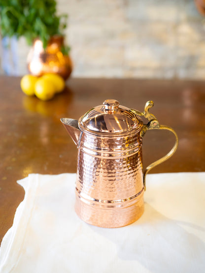 Handmade Copper Pitcher Water Jug, Copper Milk Pitcher, Vintage Copper Pot, Solid Copper Pitcher, Handcrafted Jug Pitcher Antique Copper