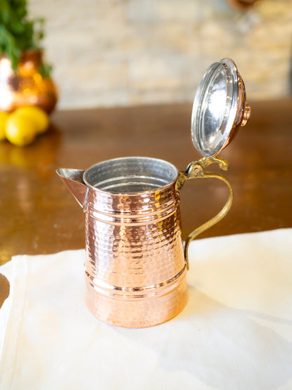 Handmade Copper Pitcher Water Jug, Copper Milk Pitcher, Vintage Copper Pot, Solid Copper Pitcher, Handcrafted Jug Pitcher Antique Copper