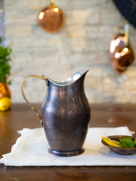 Handmade Copper Pot, Copper Pitcher,  1.5 Liters Pitcher, Vintage Copper Pitcher, Unique Copper Pot, Copper Kitchen Decor