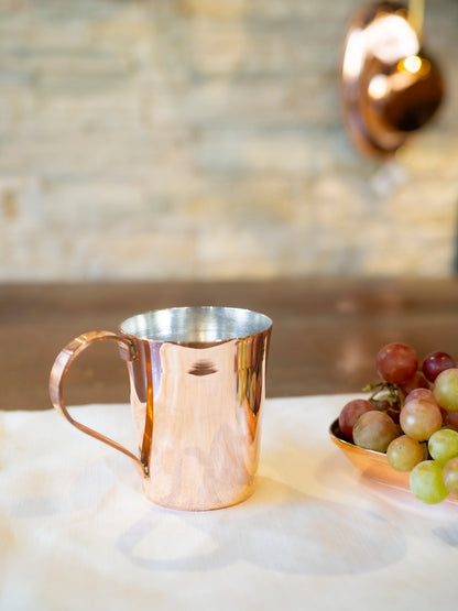 Handmade %100 Copper Mug, Copper Cocktail Mug, Handcrafted Copper Mug, Solid Copper Mug