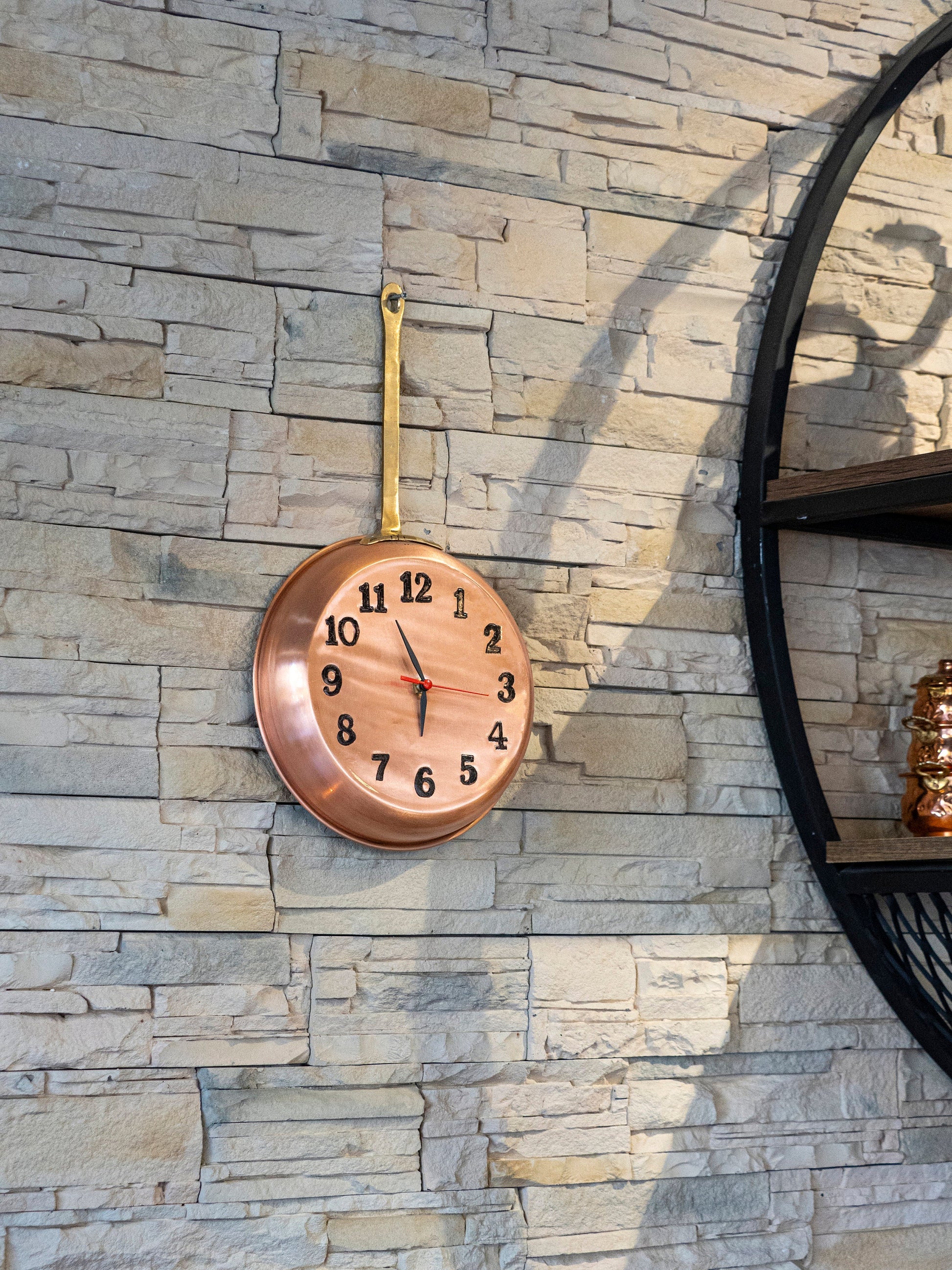 Handmade Copper Clock / Elegant Handcrafted Copper Clock