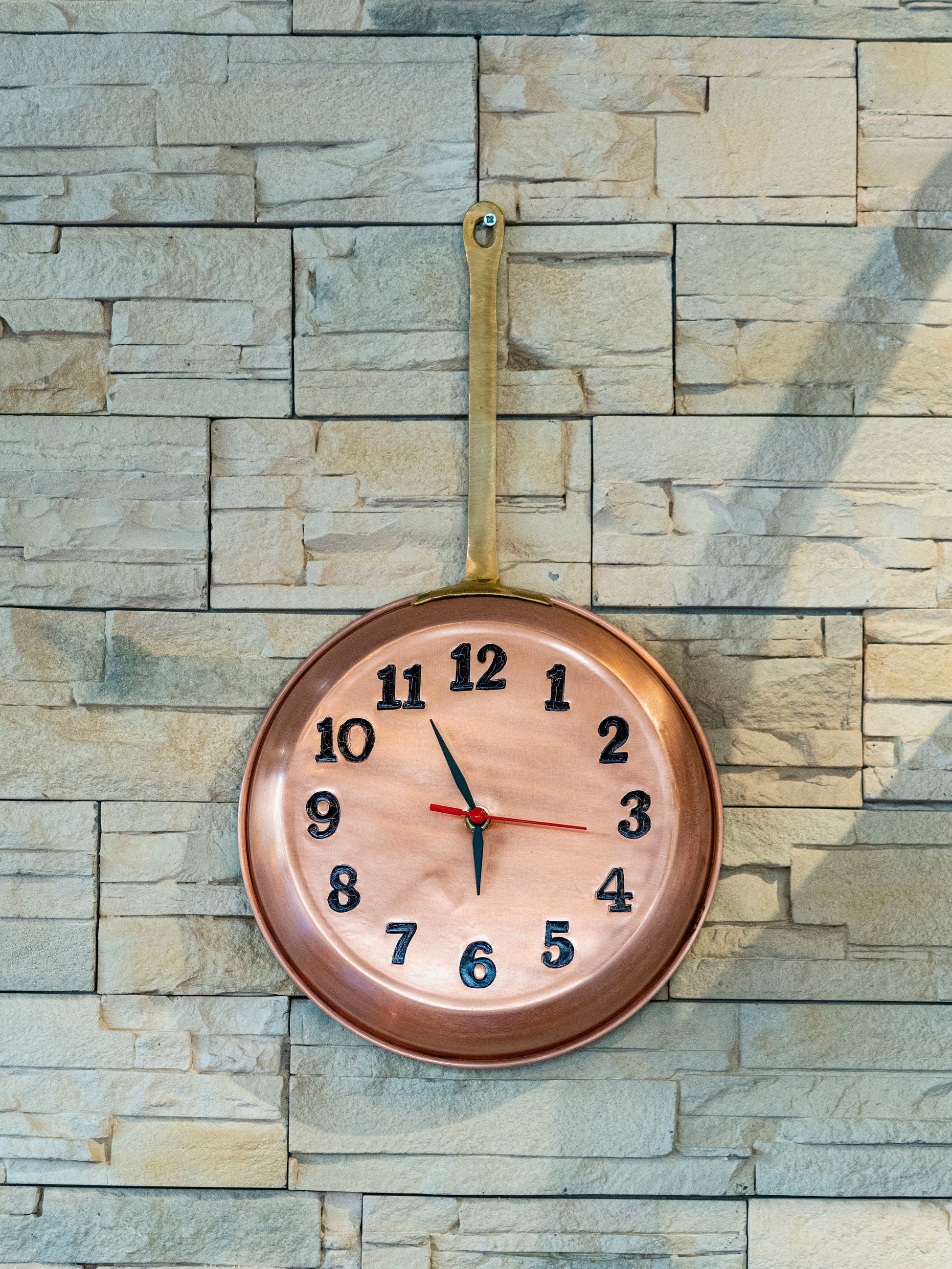 Handmade Copper Clock / Elegant Handcrafted Copper Clock