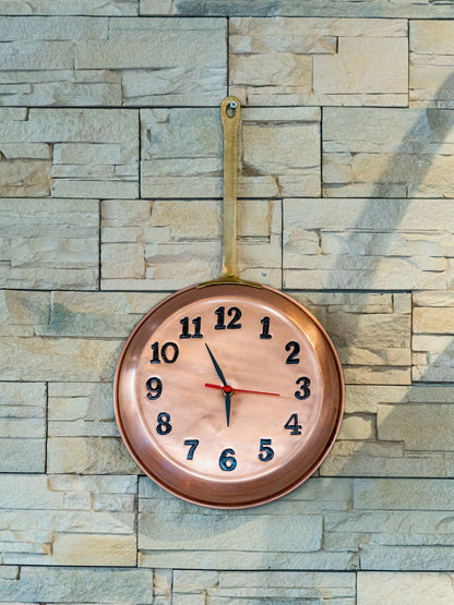 Handmade Copper Clock / Elegant Handcrafted Copper Clock