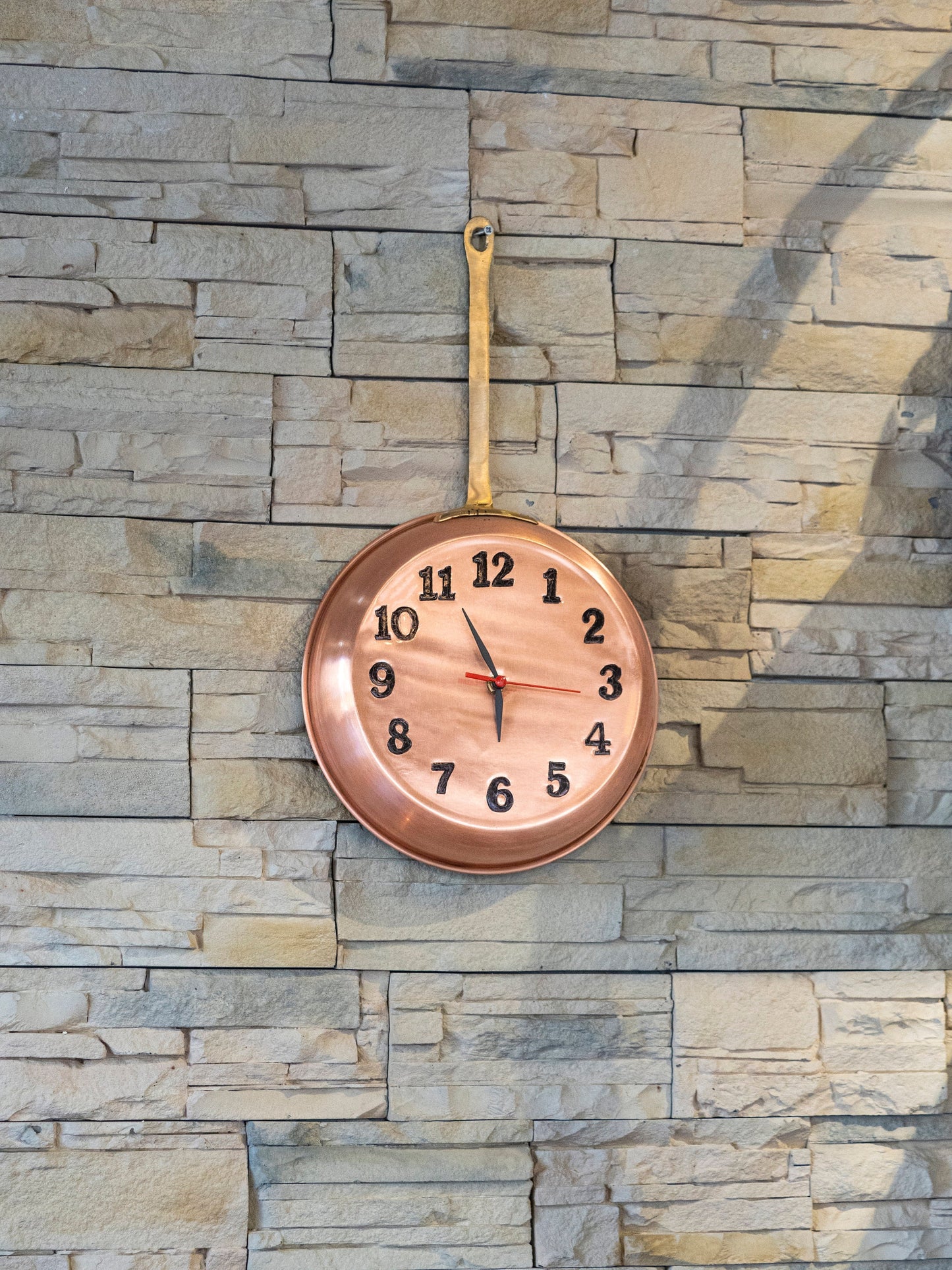 Handmade Copper Clock / Elegant Handcrafted Copper Clock