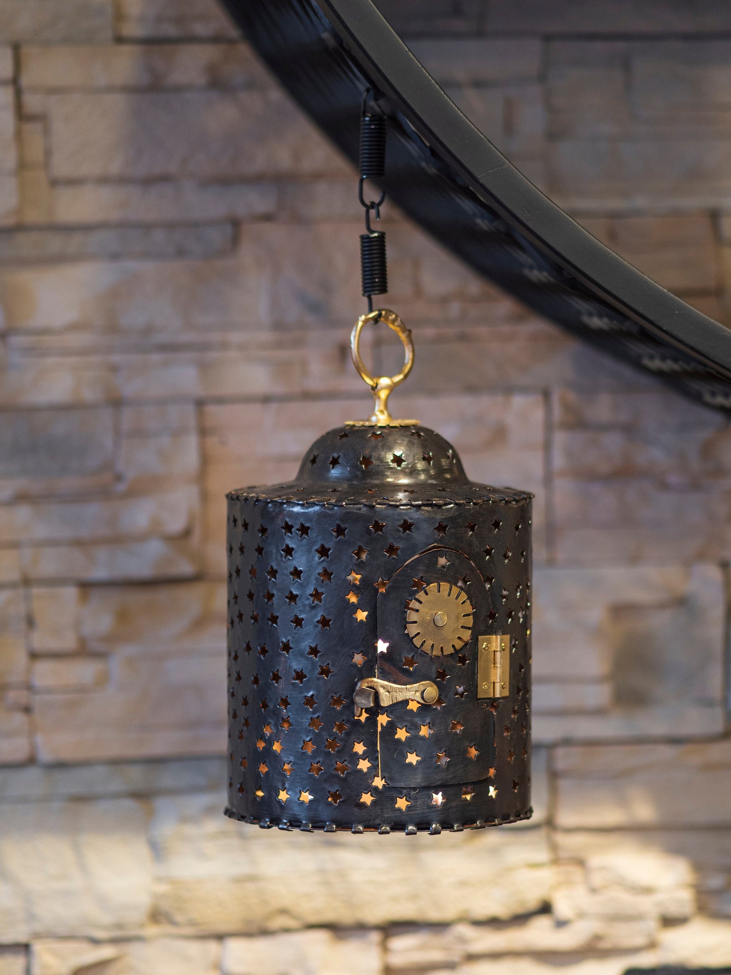 Copper Lantern, Rustic Copper Lantern, Handmade Copper Lantern Candle Holder