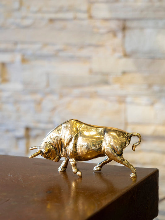 Handmade Solid Brass Spanish Bull Figurine