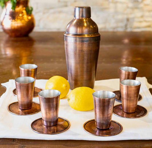 Handmade Copper Shot Glasses Set, Copper Cocktail Jigger, Double Sided Copper Jigger, Handcrafted Copper Jigger,