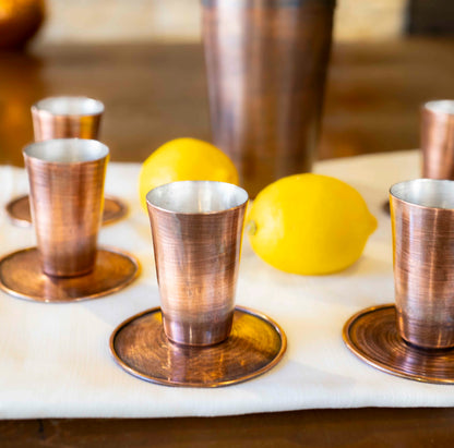 Handmade Copper Shot Glasses Set, Copper Cocktail Jigger, Double Sided Copper Jigger, Handcrafted Copper Jigger,