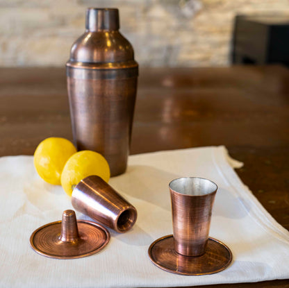 Handmade Copper Shot Glasses Set, Copper Cocktail Jigger, Double Sided Copper Jigger, Handcrafted Copper Jigger,