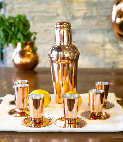 Handmade Copper Shot Glasses Set, Copper Cocktail Jigger, Double Sided Copper Jigger, Handcrafted Copper Jigger,