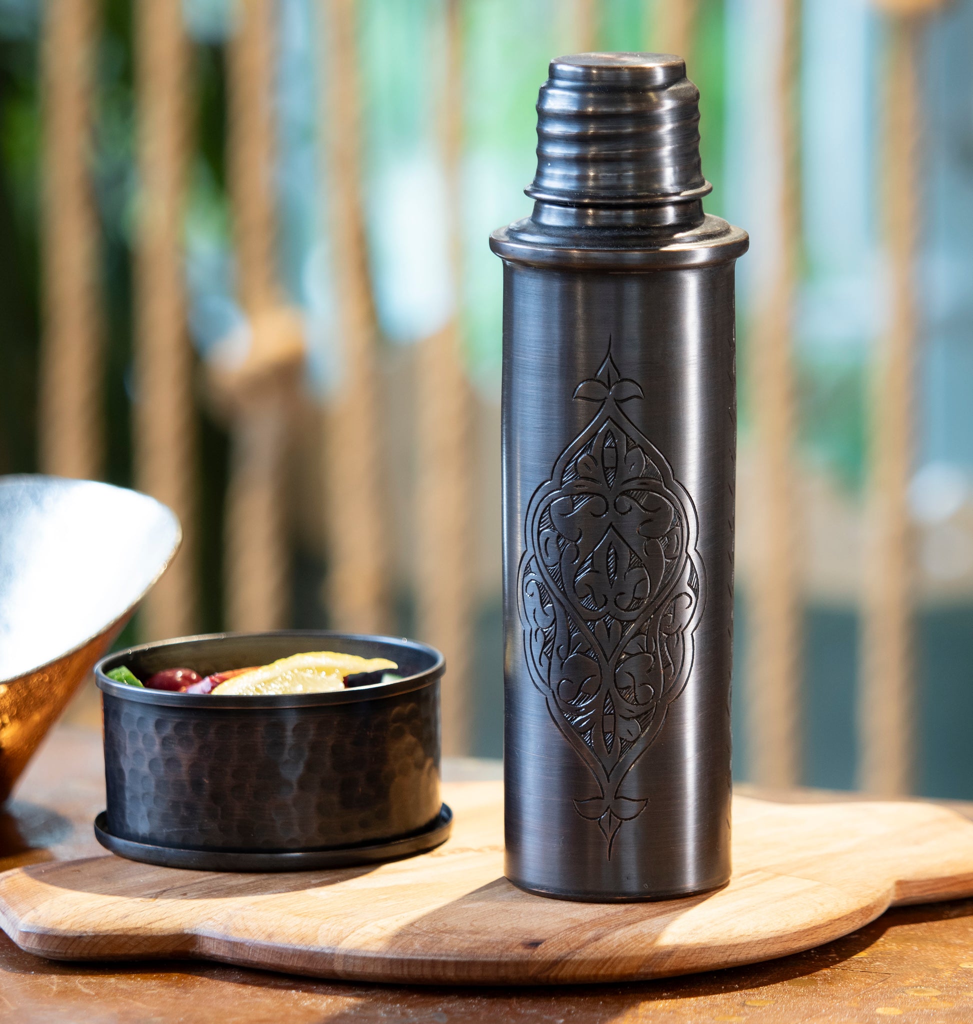 Handcrafted  Engraved Copper Water Bottle, Copper Water Bottle, Waterproof Water Bottle