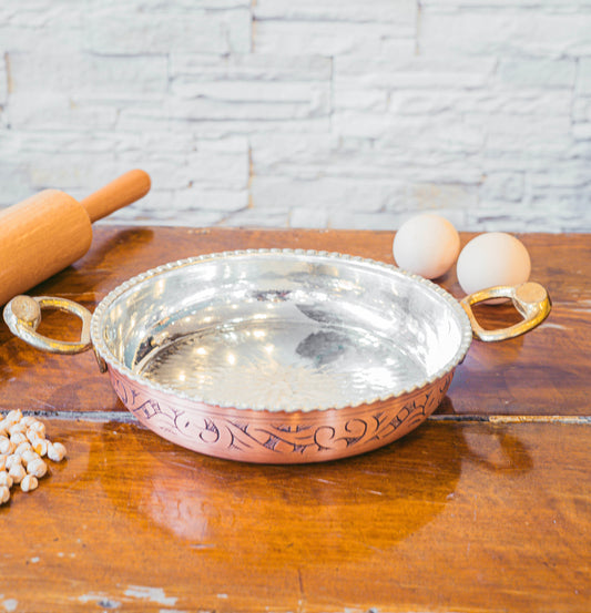 Handmade Copper Pan, Copper Egg Pan, Traditional Copper Handmade Pan, Extra-Thick