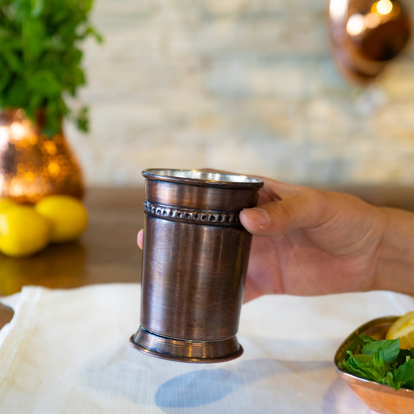 Handmade Copper Cocktail Julep Cup, Copper Julep Cocktail Cup, Copper Glass