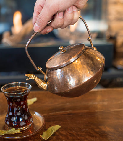 Solid Copper Tea Pot, Japanese Teapot, Handmade Copper Tea Kettle, Stovetop Teapot, Home Gift