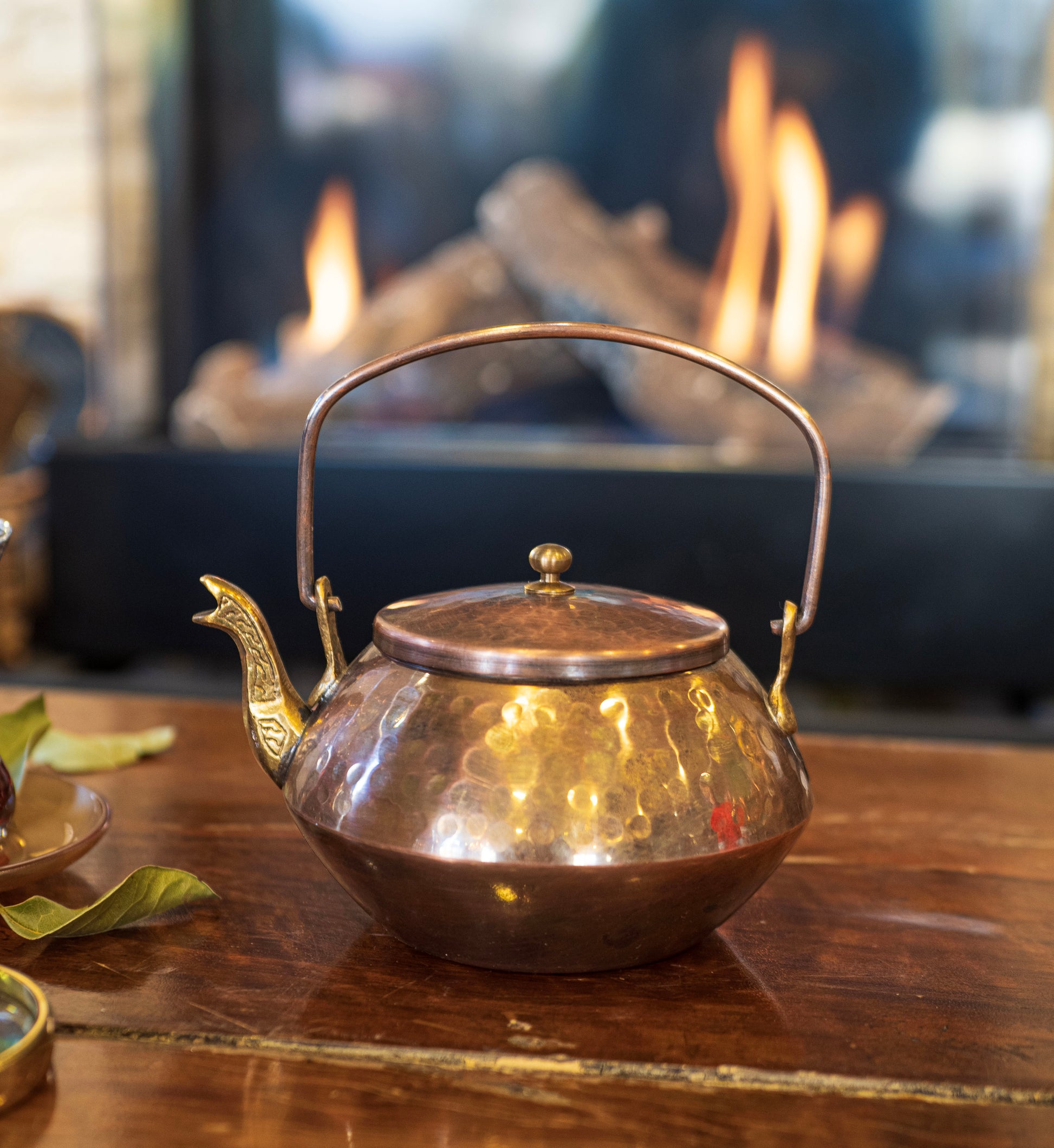 Solid Copper Tea Pot, Japanese Teapot, Handmade Copper Tea Kettle, Stovetop Teapot, Home Gift