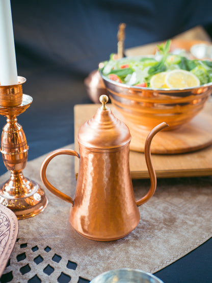 Handmade Hammered Copper Oil Dispenser, Matte Copper, 3 Size Options