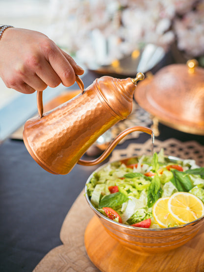 Handmade Hammered Copper Oil Dispenser, Matte Copper, 3 Size Options