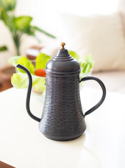 Handmade Hammered Copper Oil Dispenser, Oxidized Copper, 3 Size Options