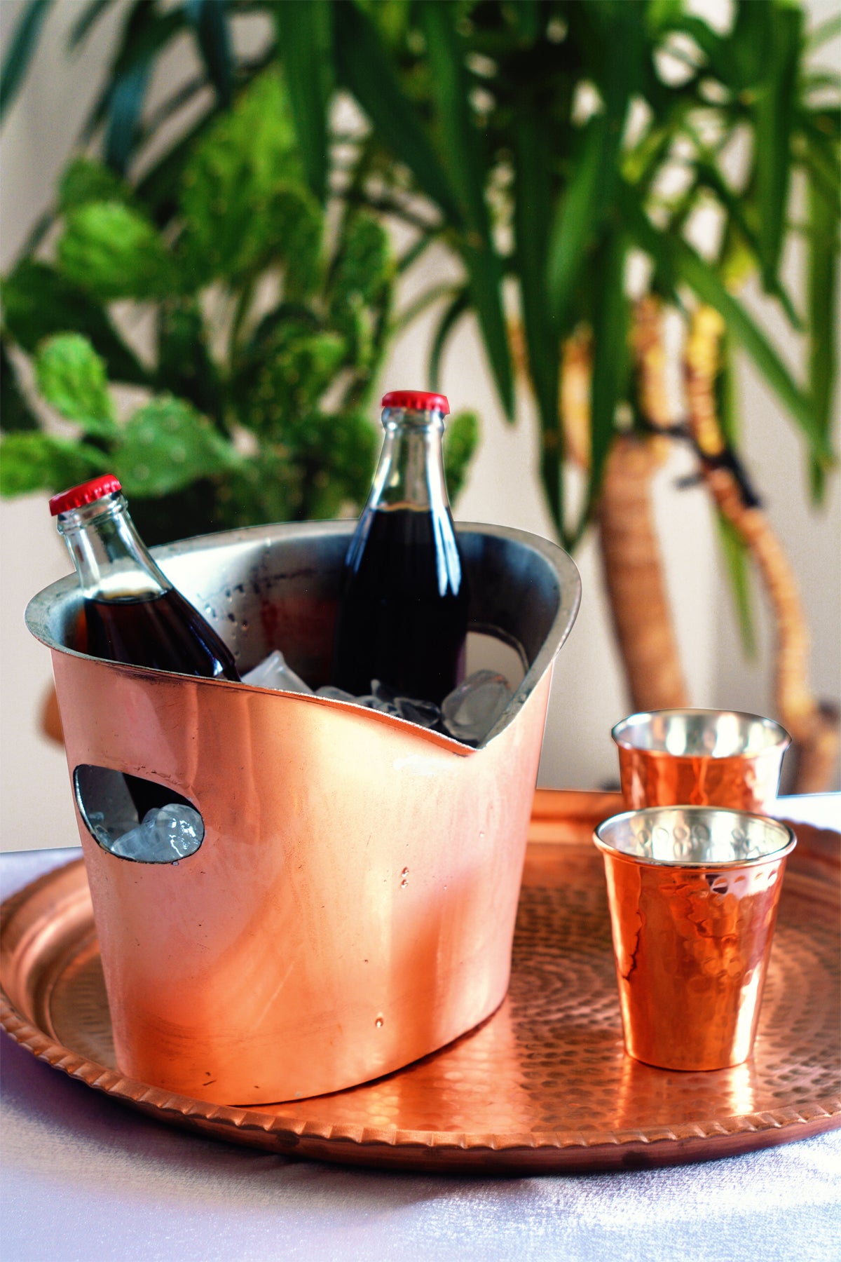 Handmade Solid Oxidized Copper ce Bucket to Keep your Beers, Cola and all Drinks Cold, Gift for Husband, New Year Gift, Anniversary Gift