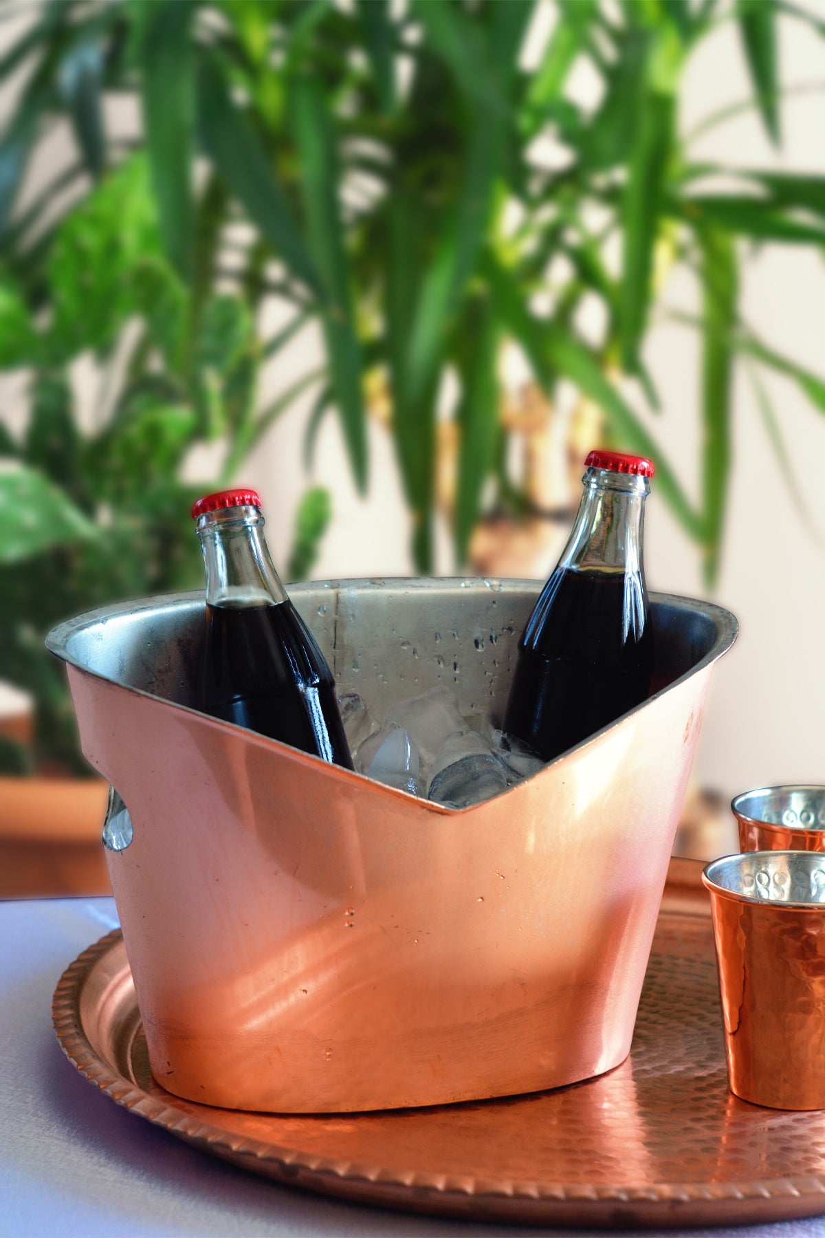 Handmade Solid Oxidized Copper ce Bucket to Keep your Beers, Cola and all Drinks Cold, Gift for Husband, New Year Gift, Anniversary Gift