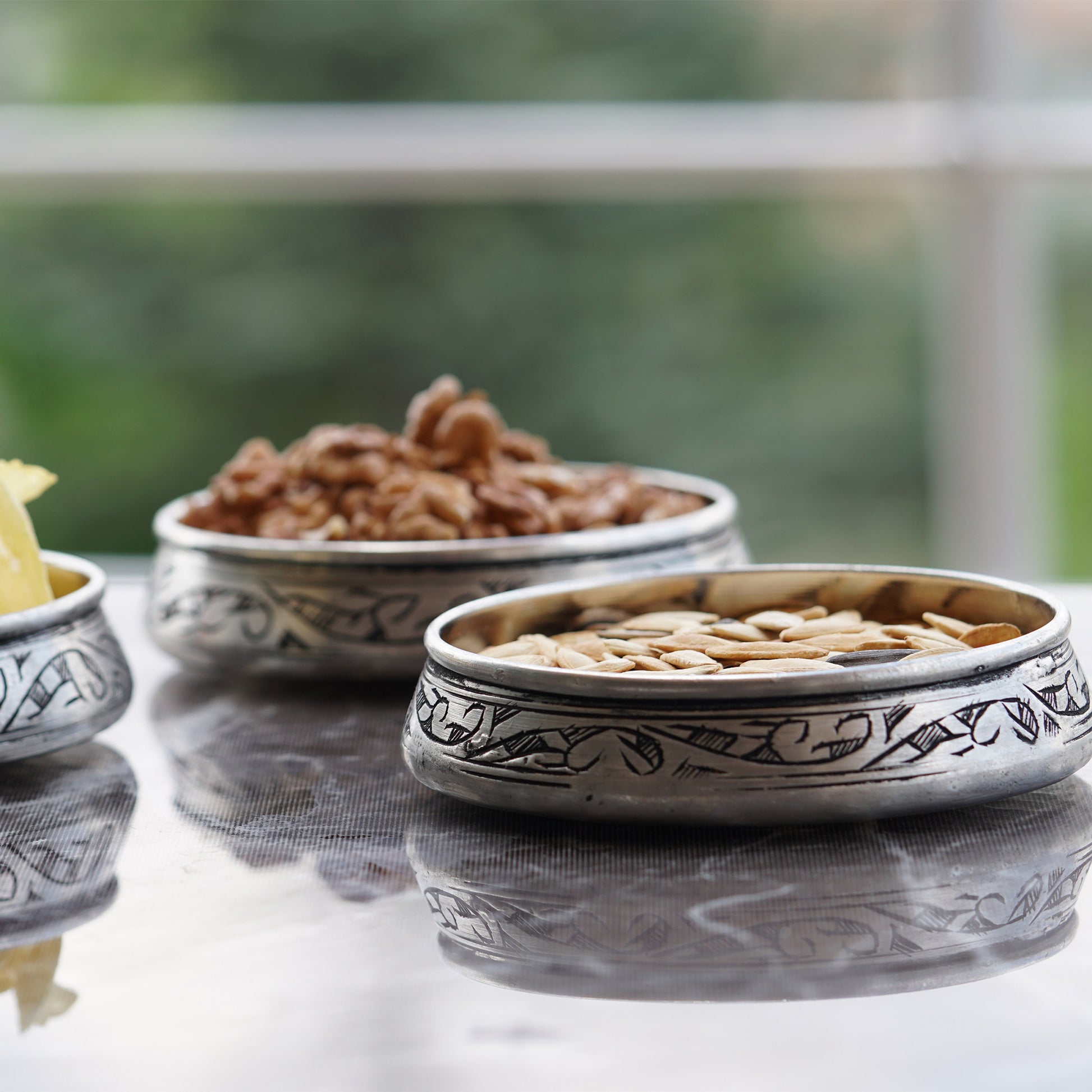 Handmade Copper Appetizer Plate set of 3