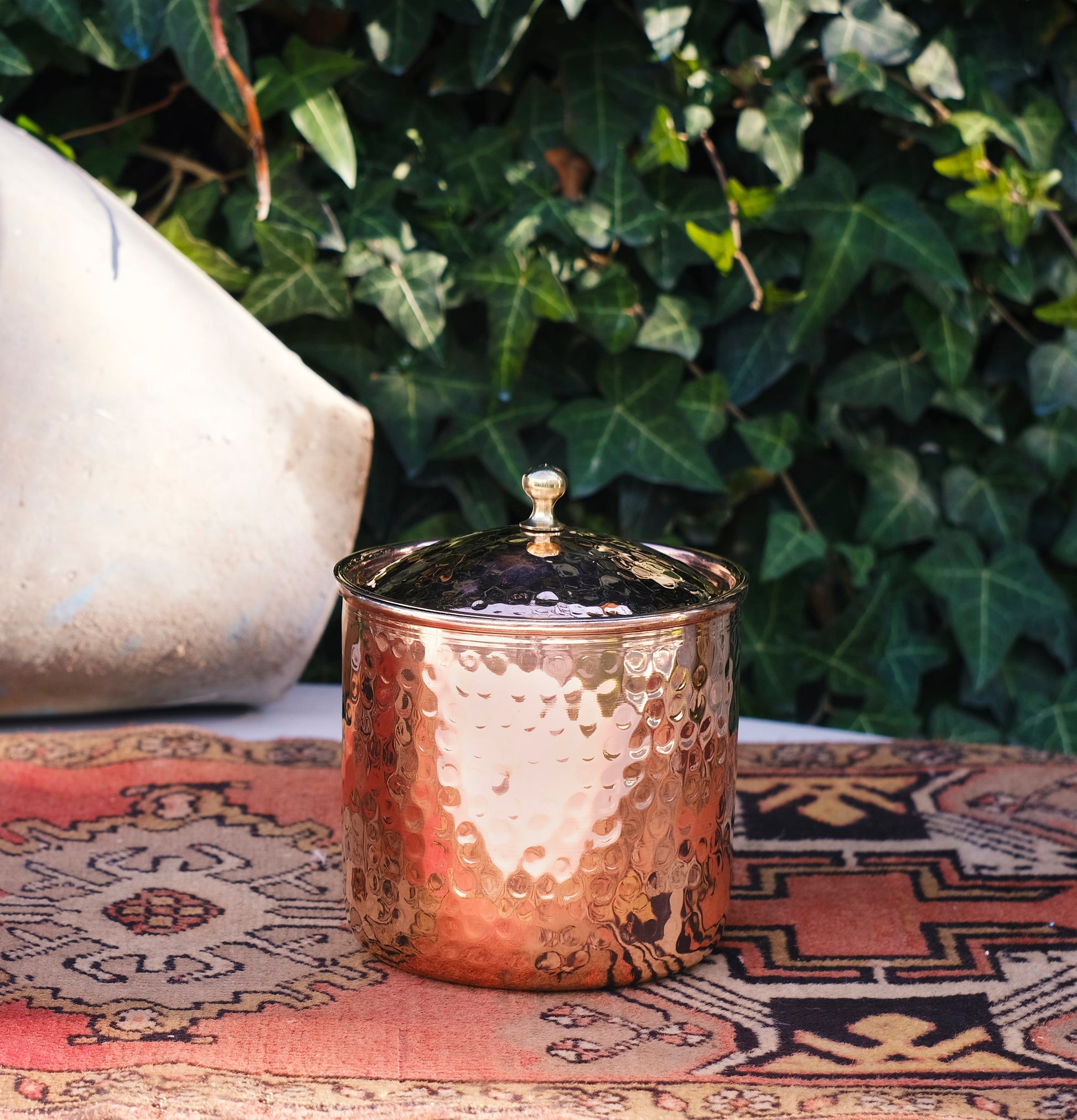 Handmade Copper Canister, Vintage Canister, Copper Jar Canister, Copper Storage Box, Kitchen Decoration