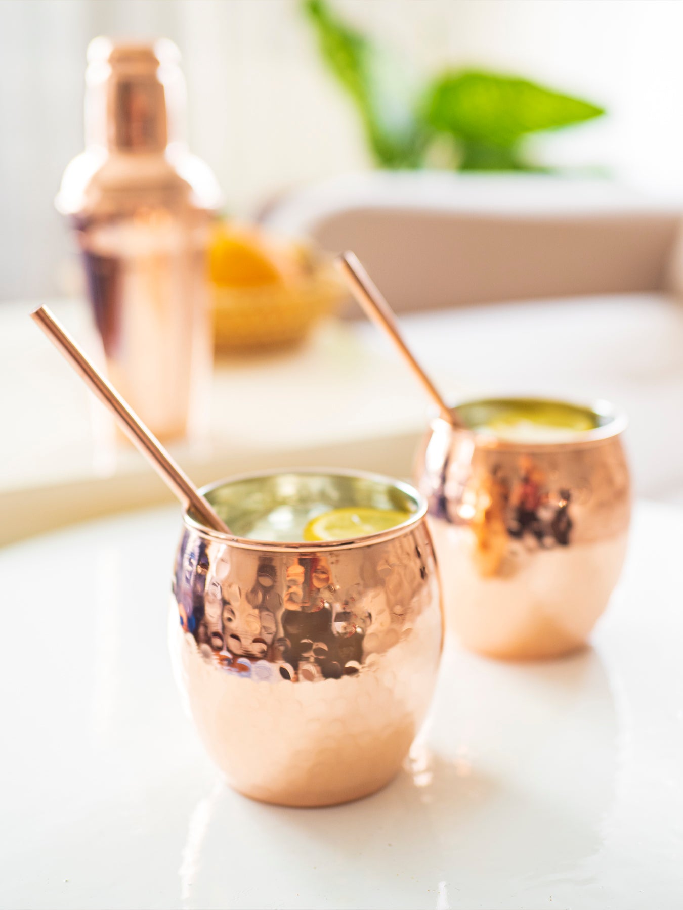 Handmade Hammered Copper Cocktail Glass